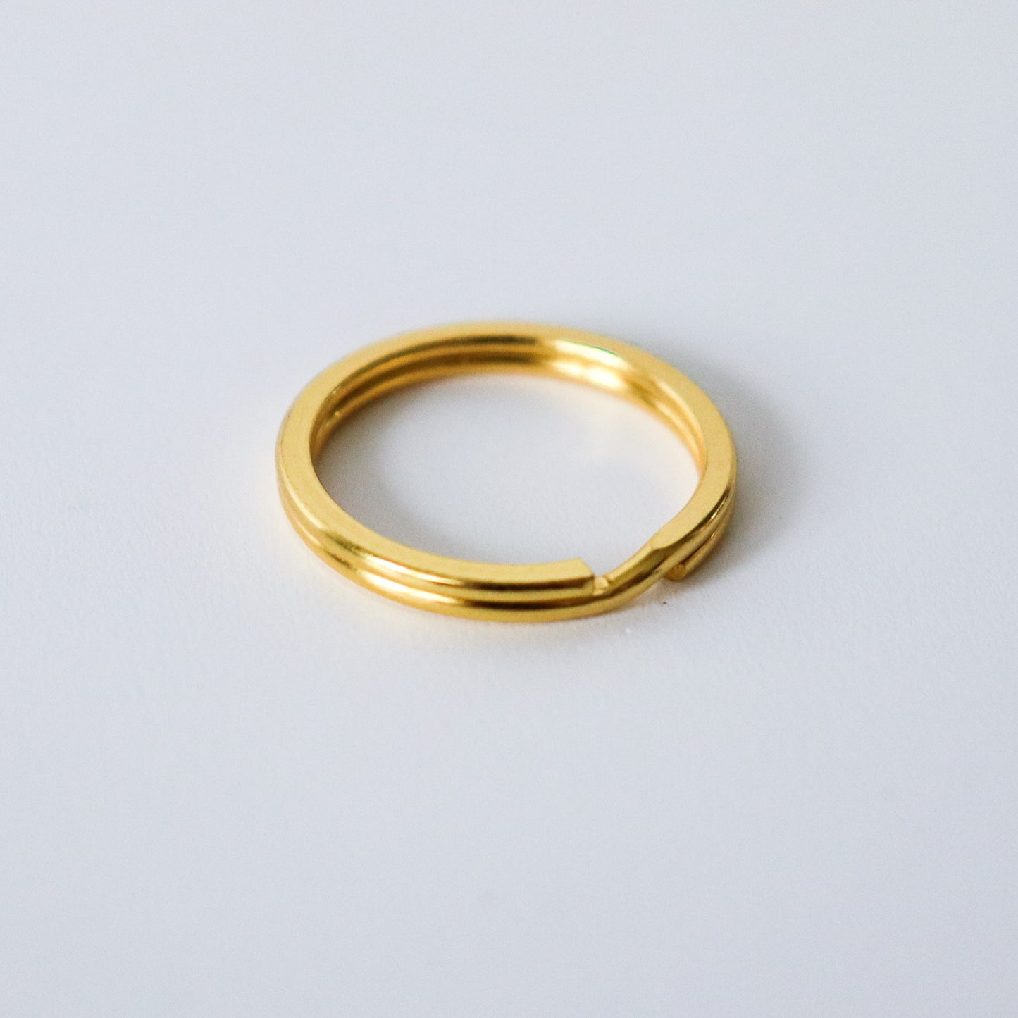 25mm Flat Gold Key Ring